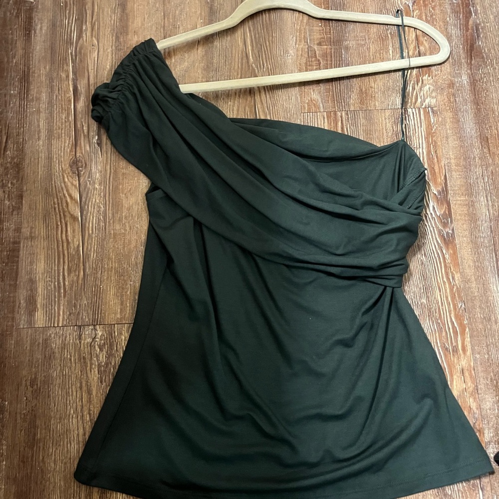 Banana Republic Green One-Shoulder Top